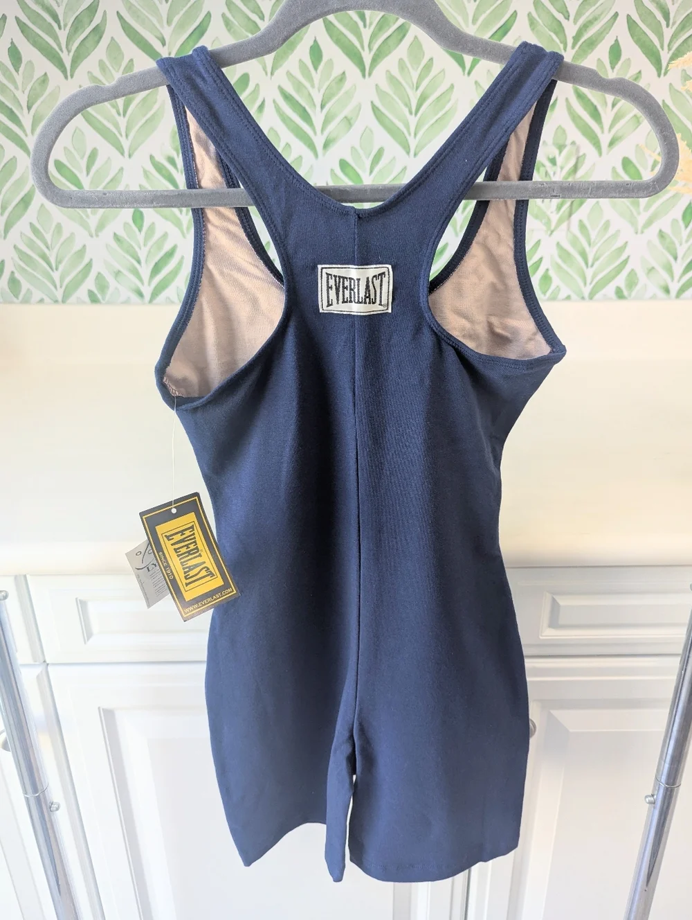 Everlast Navy Blue Athletic Tank Romper Singlet Medium - Picture 9 of 14